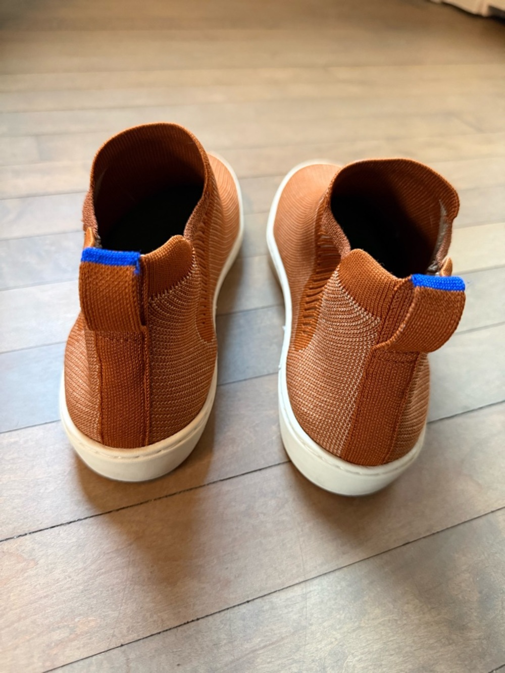 Rothy’s Chelsea Fawn Rust Ankle Boot Sneaker Washable Size 9.5 - Picture 6 of 10